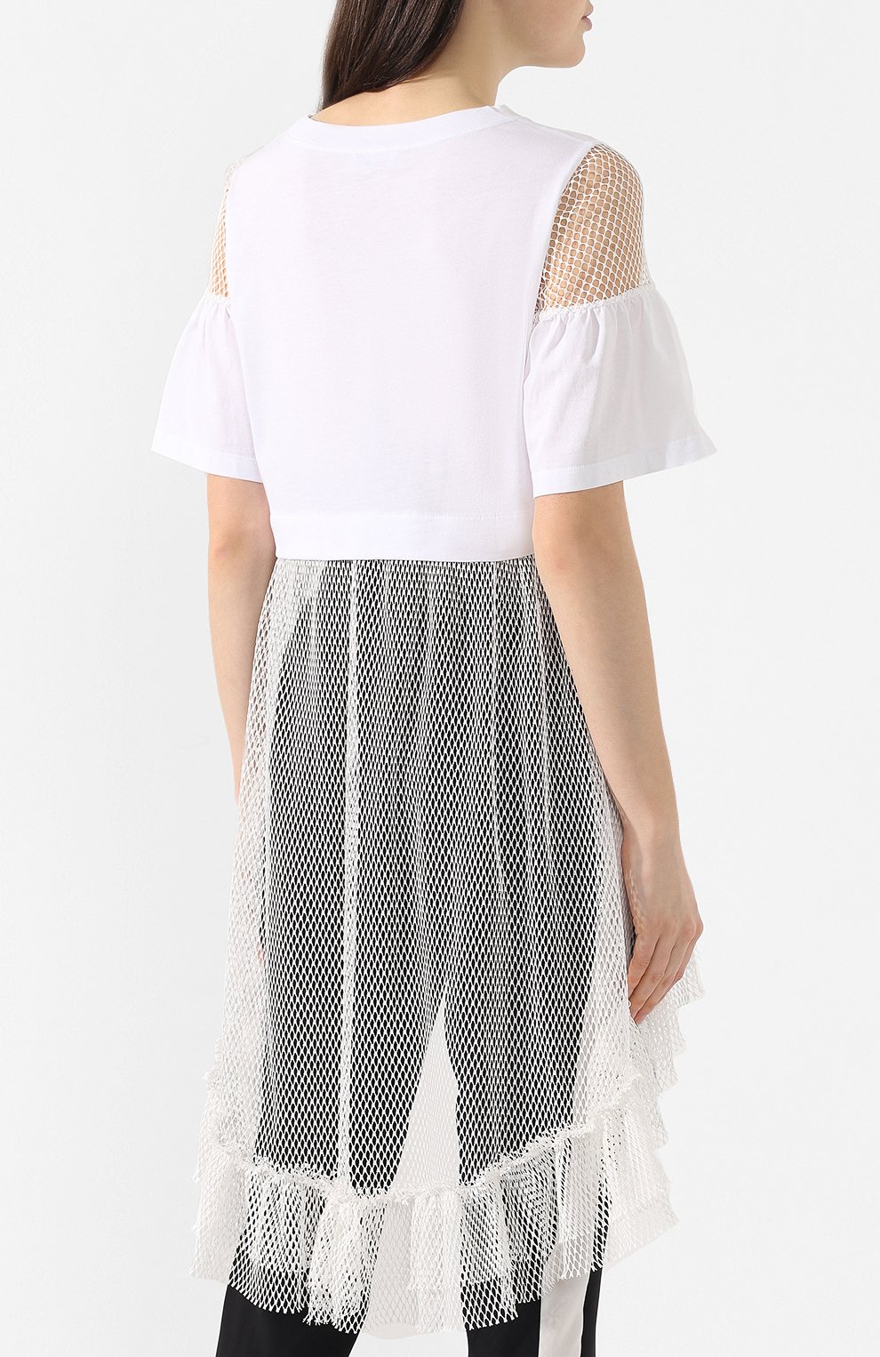 Хлопковая футболка REDVALENTINO белого цвета по цене 32150 руб., арт. RR0MJ00K/YQV, фото 4 Хлопковая футболка REDVALENTINO, арт. RR0MJ00K/YQV, фото 4