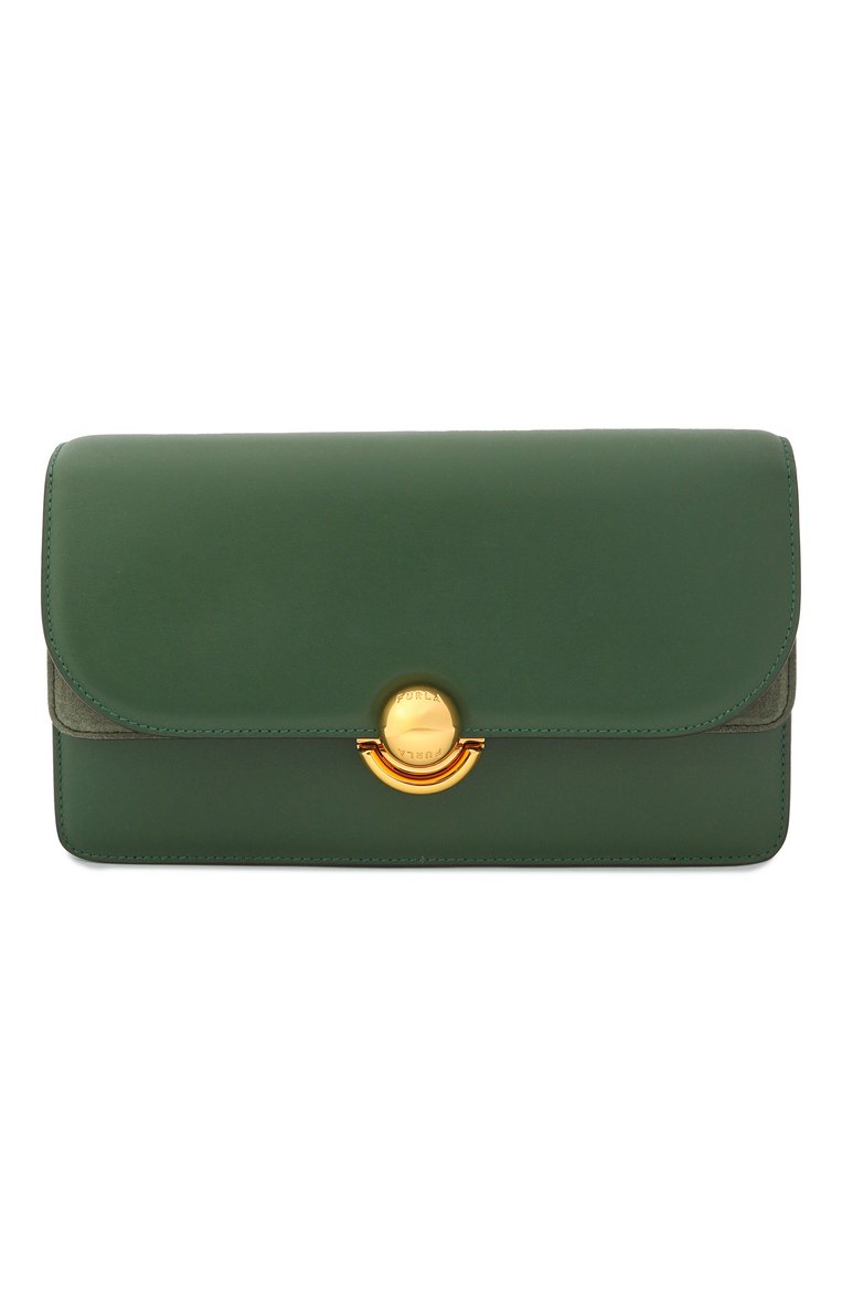Женская сумка furla sfera small FURLA зеленого цвета, арт. WB01515/BX0428 | Фото 1 (Ремень/цепочка: На ремешке; Размер: small; Материал: Натуральная кожа)