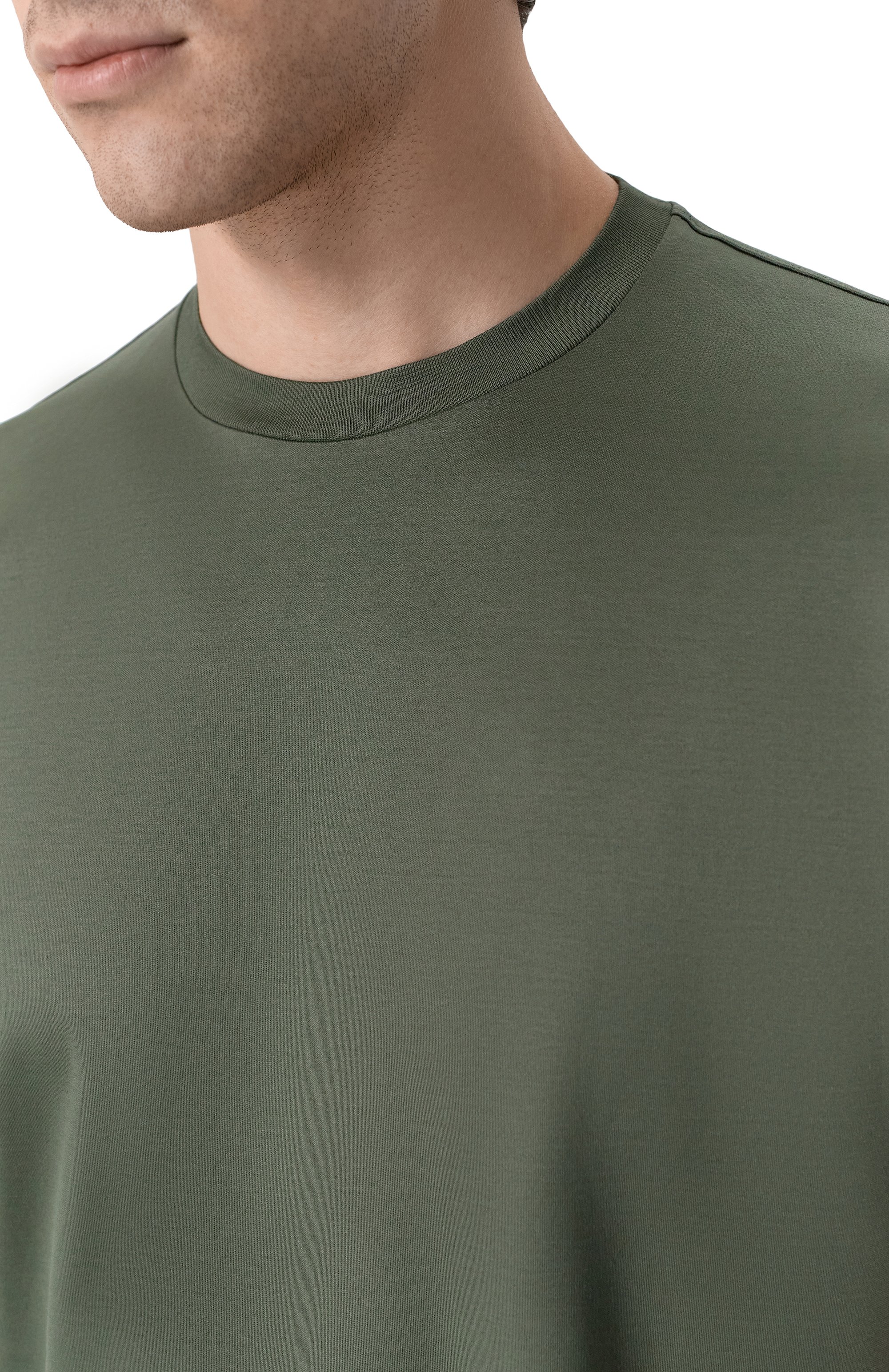 Хлопковая футболка MVST зеленого цвета по цене 49500 руб., арт. M26.CSM.K423/YAMU, фото 5 Хлопковая футболка MVST, арт. M26.CSM.K423/YAMU, фото 5