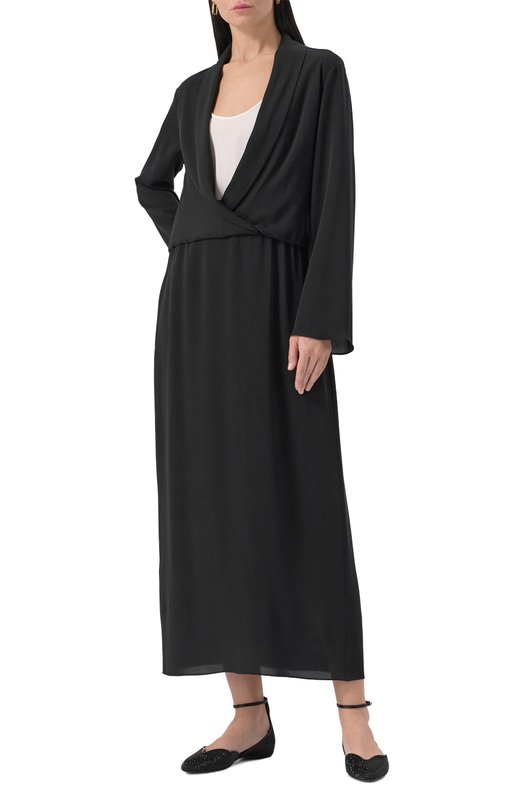 Шелковое платье Giorgio Armani GW001584/AF20134 Чёрный  GW001584/AF20134 Фото 2