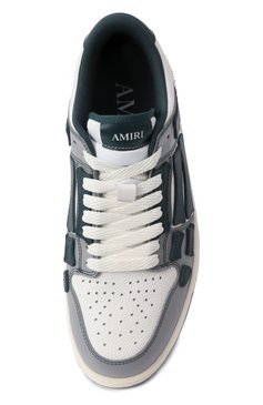 Мужские кожаные кеды varsity skel top AMIRI серого цвета, арт. AMF0SR1077 | Фото 6 (Драгоценные камни: Проставлено; Материал внутренний: Текстиль; Материал сплава: Проставлено; Подошва: Массивная; Материал внешний: Натуральная кожа; Материал утеплителя: Без утеплителя; Кросс-КТ: Низкие; Стили: Классический)