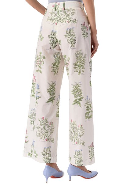 Брюки из хлопка и шелка COLOMBO белого цвета по цене 195000 руб., арт. PA00549/STAF/T0294-U-1Z, фото 4 Брюки из хлопка и шелка COLOMBO, арт. PA00549/STAF/T0294-U-1Z, фото 4