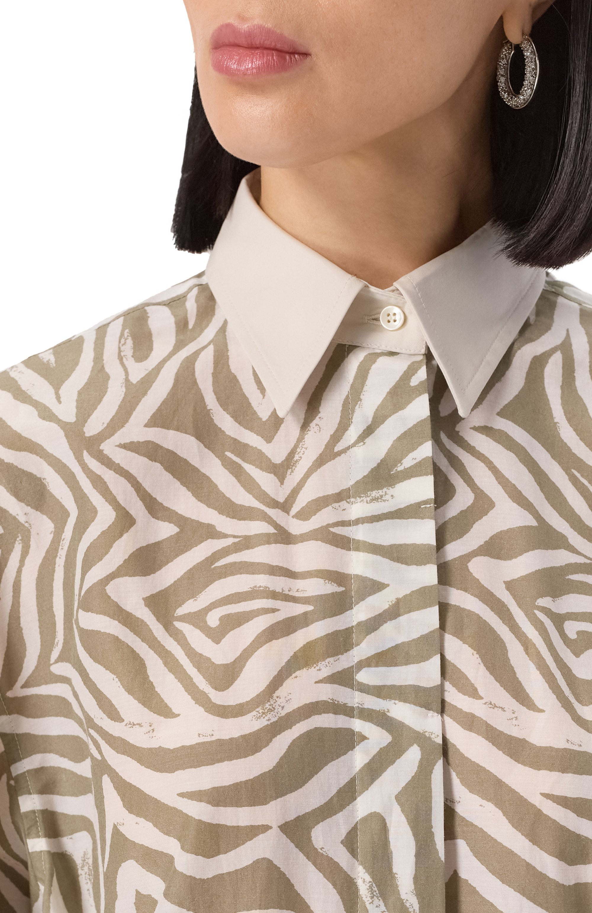 Рубашка из хлопка и шелка BRUNELLO CUCINELLI, арт. MQ996RA406, фото 5