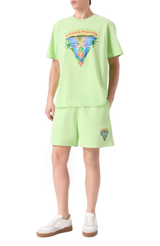 Хлопковые шорты Casablanca M-SP26-JTR-003-09-EX-BC Зелёный  M-SP26-JTR-003-09-EX-BC Фото 2