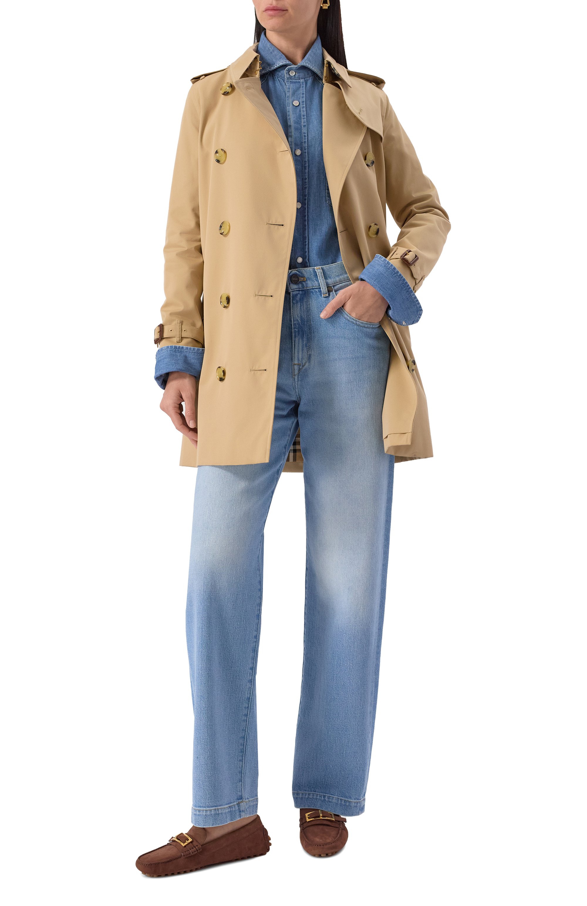 Мокасины sr nora из нубука SERGIO ROSSI темно-коричневого цвета по цене 79150 руб., арт. B11880/MMVM01, фото 2 Мокасины sr nora из нубука SERGIO ROSSI, арт. B11880/MMVM01, фото 2