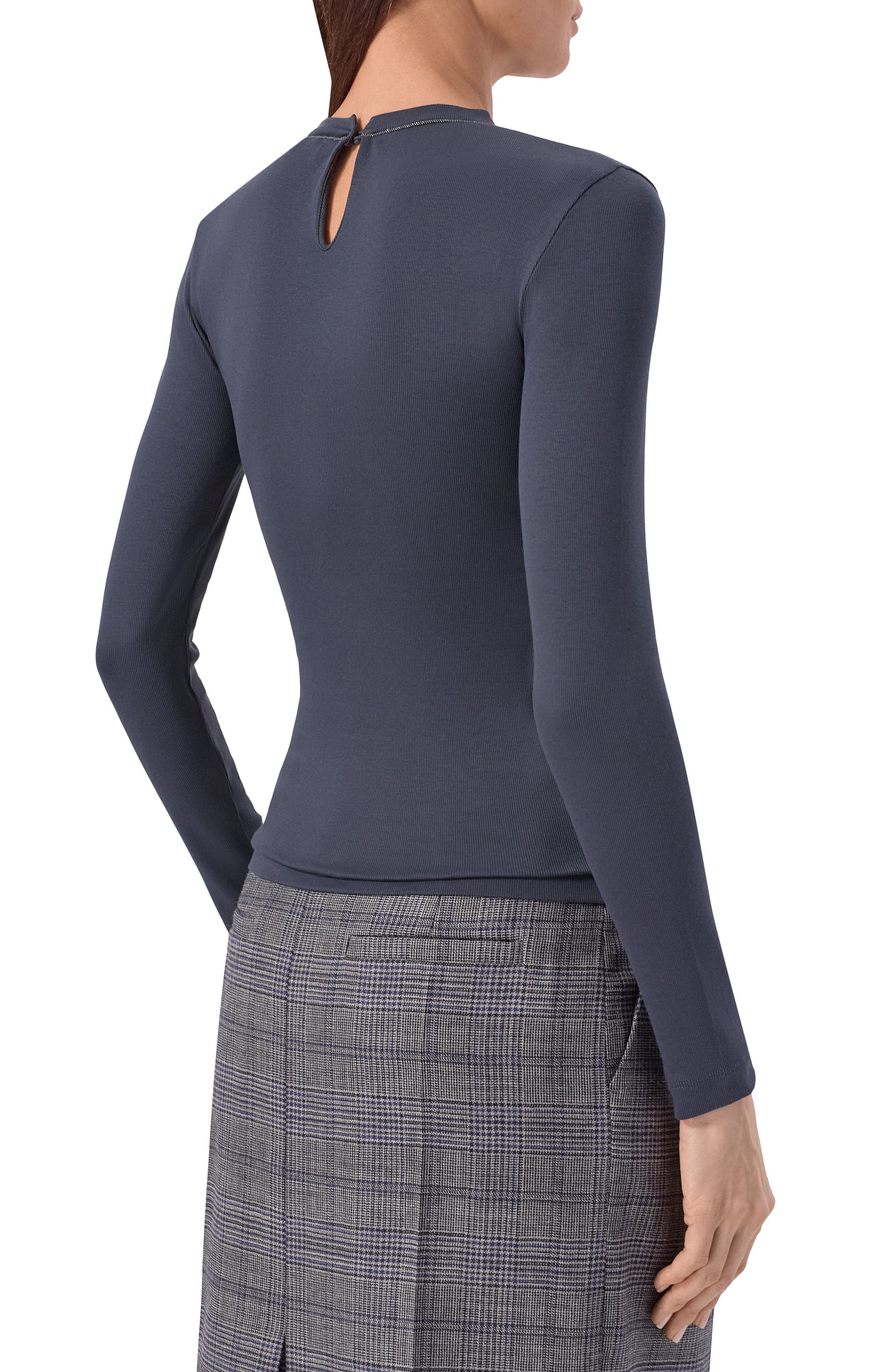 Хлопковый лонгслив BRUNELLO CUCINELLI, арт. MPTC8BJ300, фото 4