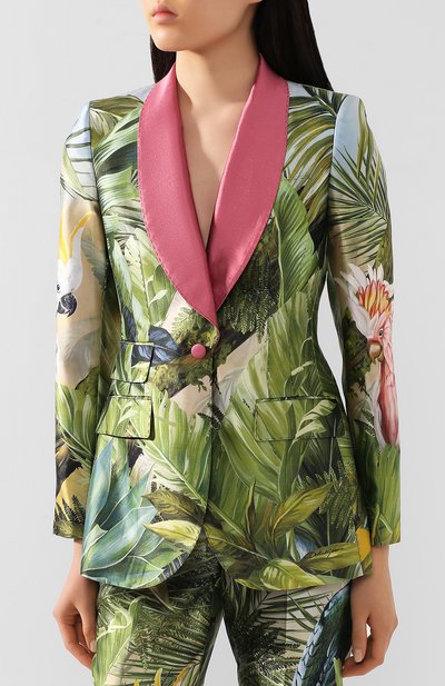 Шелковый жакет DOLCE & GABBANA, арт. F29FLT/GDU49, фото 3