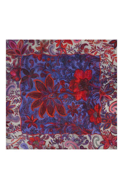 Шелковый платок орнамент цветы GOURJI, арт. T26AZB7VI1, фото 5
