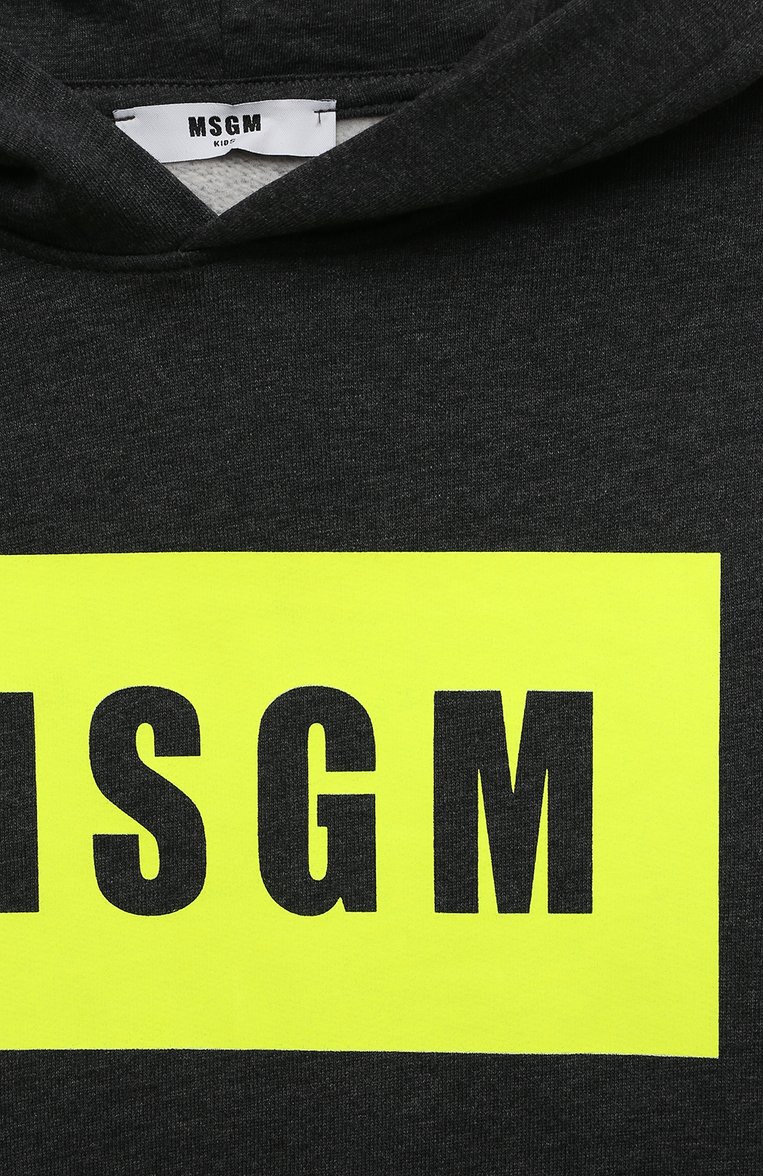 Хлопковое худи MSGM KIDS, арт. F3MSJUHS019, фото 1