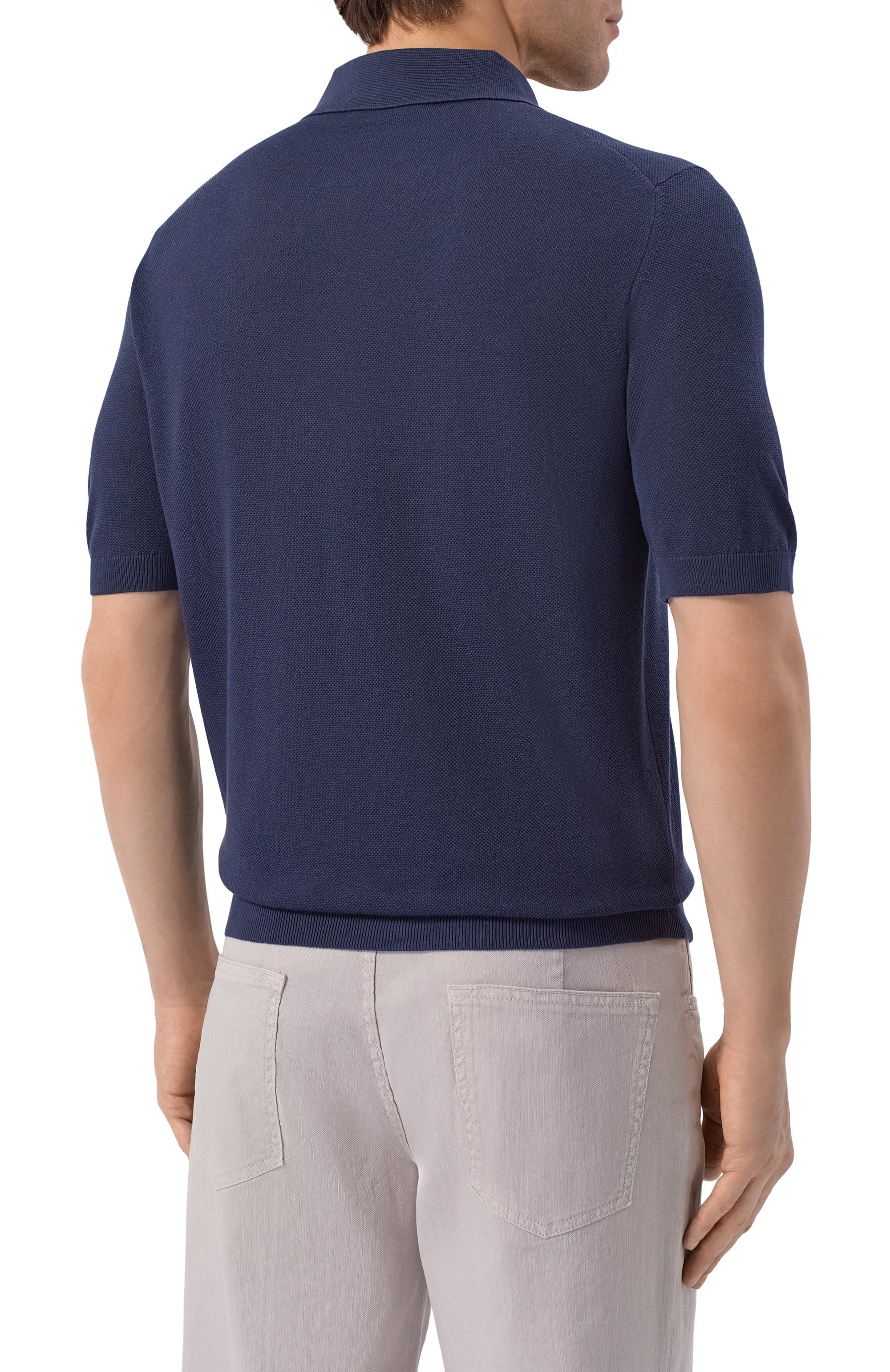 Шелковое поло ANDREA CAMPAGNA, арт. PL1MC/SE18Q, фото 4