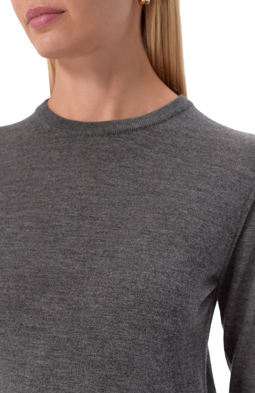 Кашемировый пуловер Dolce & Gabbana FXXAGZ/JBW0P Серый  FXXAGZ/JBW0P Фото 5
