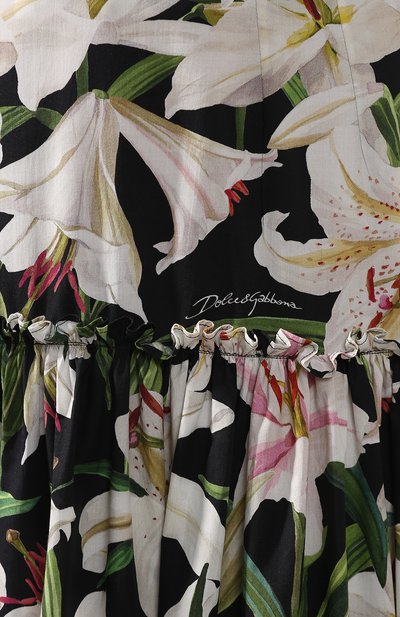Хлопковая юбка DOLCE & GABBANA черного цвета по цене 156500 руб., арт. F4A8QT/HS5E0, фото 5 Хлопковая юбка DOLCE & GABBANA, арт. F4A8QT/HS5E0, фото 5