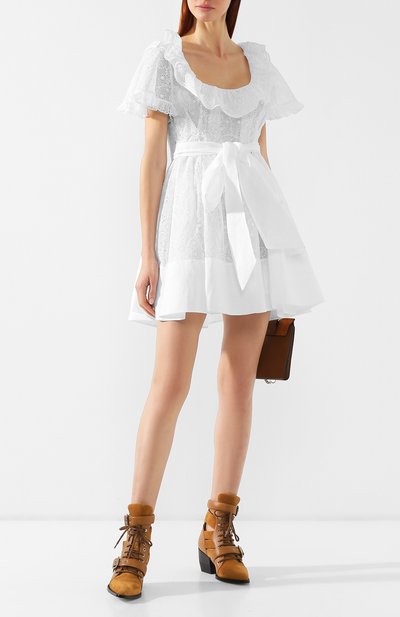 Хлопковое платье VALENTINO белого цвета по цене 361000 руб., арт. RB3VAL204G4, фото 2 Хлопковое платье VALENTINO, арт. RB3VAL204G4, фото 2