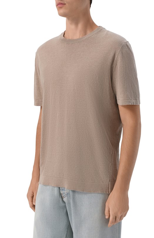 Джемпер изо льна и хлопка InLinum S0FIA/SINAI Бежевый  S0FIA/SINAI Фото 3