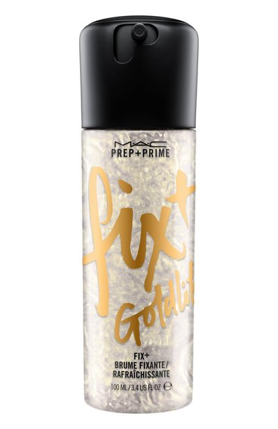 Женские фиксирующий спрей с эффектом сияния prep + prime fix, goldlite (100ml) MAC, арт. SCA0-02