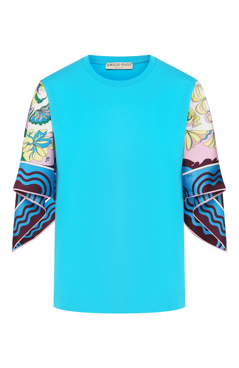 Футболка из смеси хлопка и шелка EMILIO PUCCI, арт. 0EJP10/0E988, фото 1
