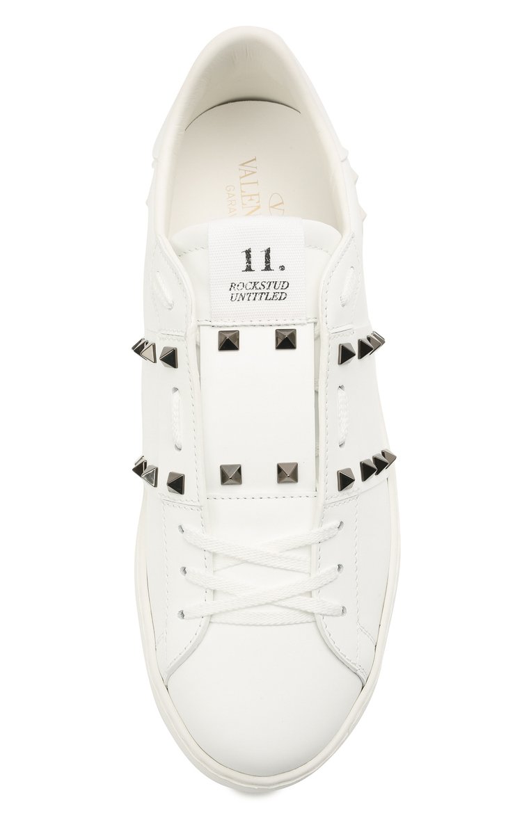 All white valentino rockstud top