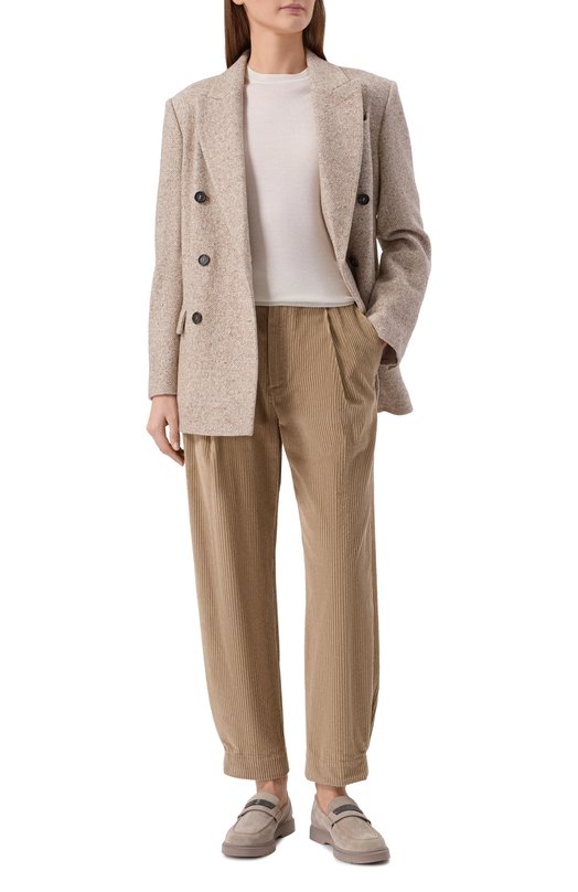 Вельветовые брюки Brunello Cucinelli MA180P8797 Бежевый  MA180P8797 Фото 2
