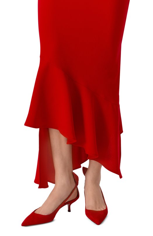 Замшевые туфли Bow Tie 50 Aquazzura DENMIDP2-SUE-F00 Красный  DENMIDP2-SUE-F00 Фото 2