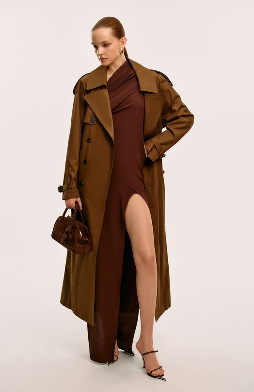 Хлопковый тренч Saint Laurent 812414/Y3A99 Бежевый  812414/Y3A99 Фото 9