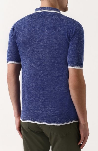 Поло из шелка и льна KITON, арт. UK285, фото 4