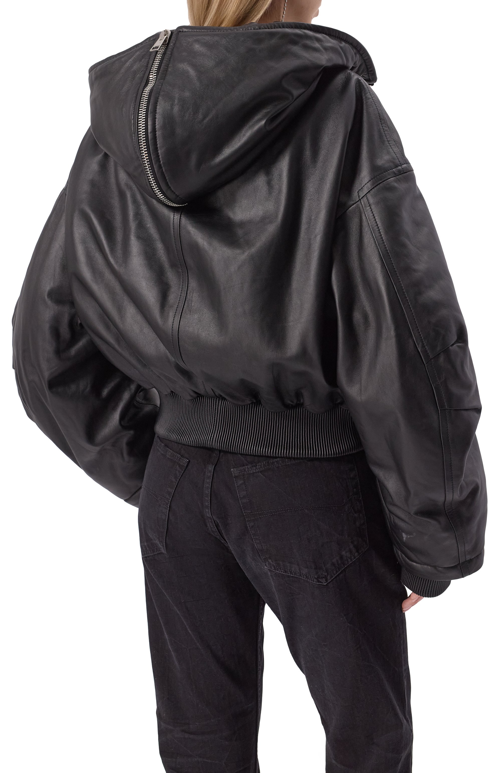 Кожаный бомбер THE ATTICO, арт. 247WCB62, фото 4