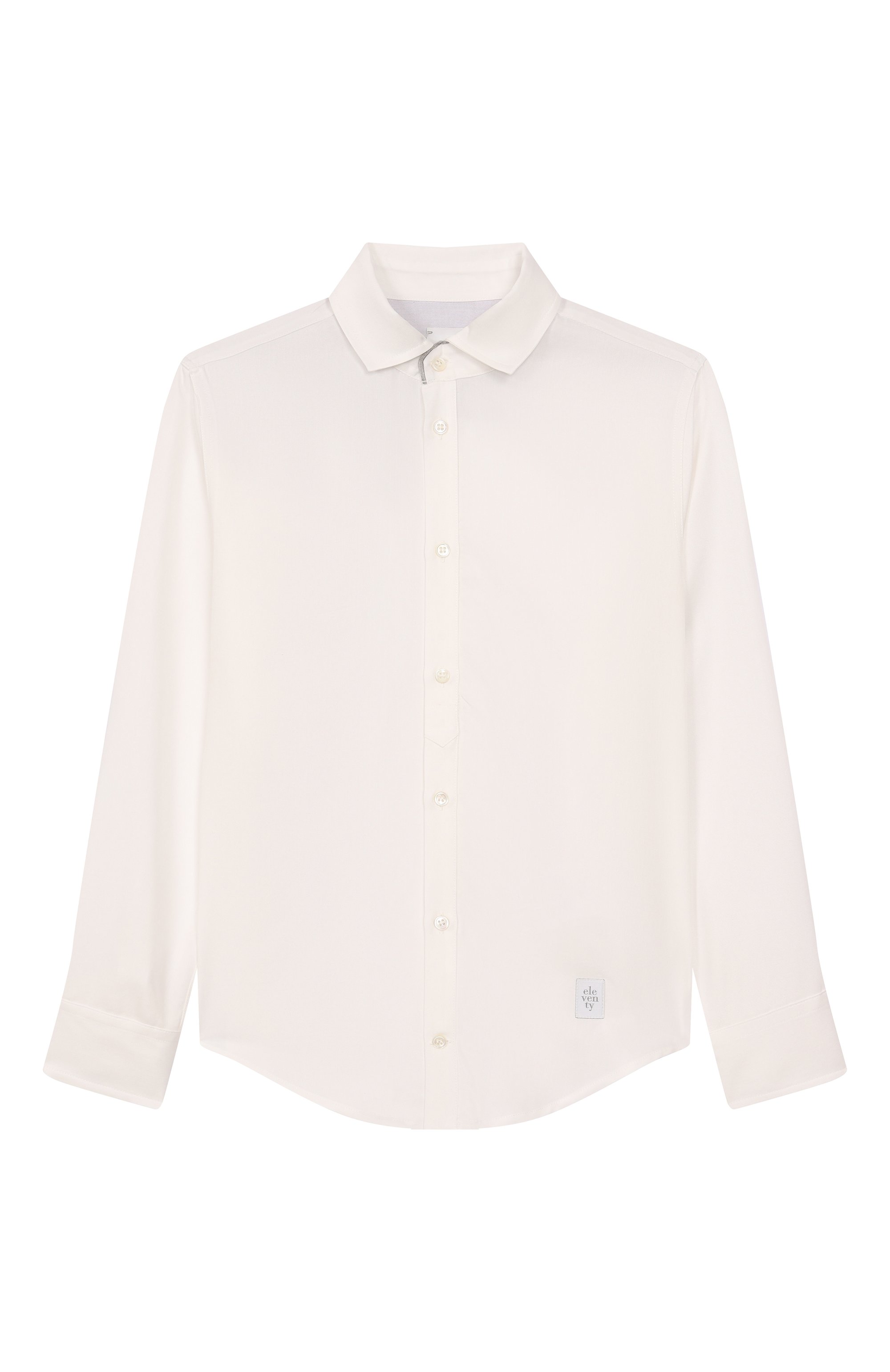 Рубашка из лиоцелла ELEVENTY молочного цвета по цене 19500 руб., арт. EX5P20/Z3324/10-16, фото 1 Рубашка из лиоцелла ELEVENTY, арт. EX5P20/Z3324/10-16, фото 1