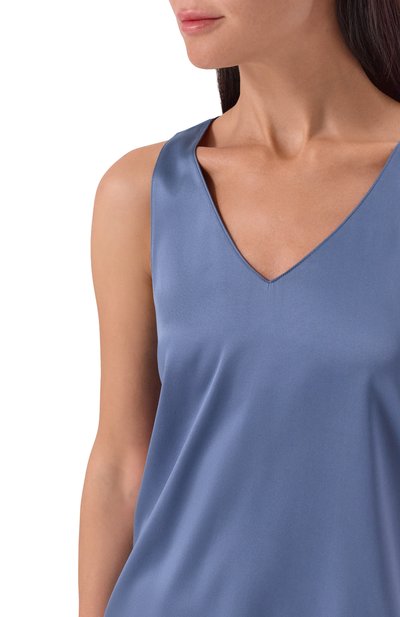 Атласный топ EMPORIO ARMANI синего цвета по цене 41500 руб., арт. EW002199/AF17300/U9302, фото 5 Атласный топ EMPORIO ARMANI, арт. EW002199/AF17300/U9302, фото 5