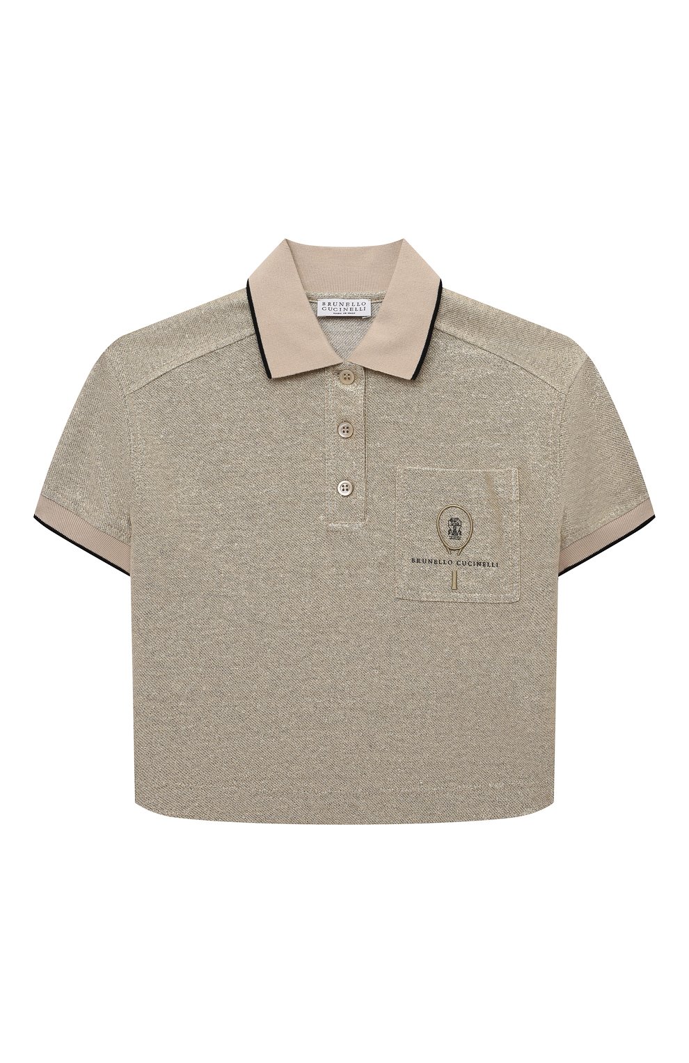 Поло изо льна и хлопка BRUNELLO CUCINELLI, арт. BL947T297A, фото 1