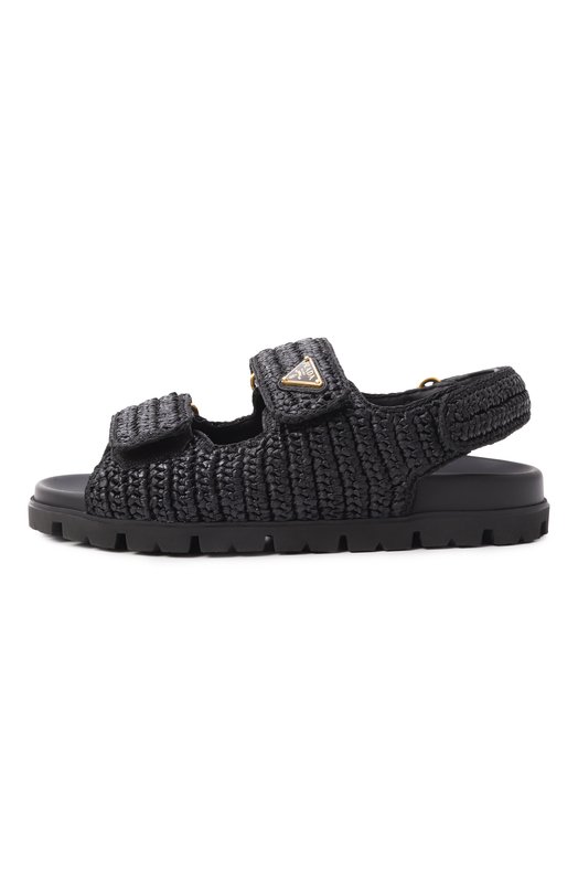Сандалии из рафии Prada 1X440N/2C2T Чёрный  1X440N/2C2T Фото 4