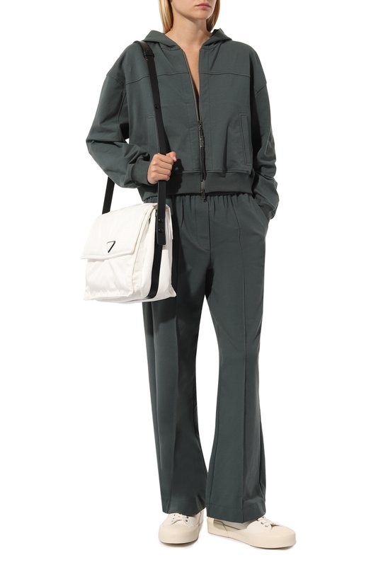 Хлопковые брюки Brunello Cucinelli MH827B1240 Зелёный  MH827B1240 Фото 2