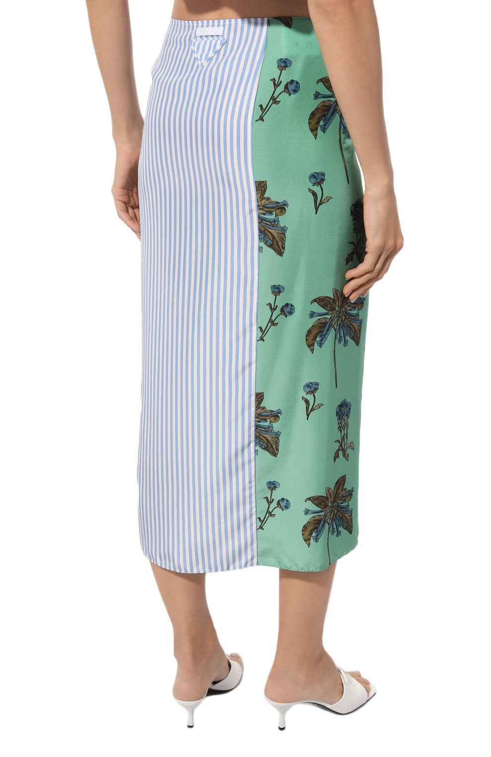 Шелковая юбка PRADA, арт. P109MG-1ZNR-F0229-212, фото 4