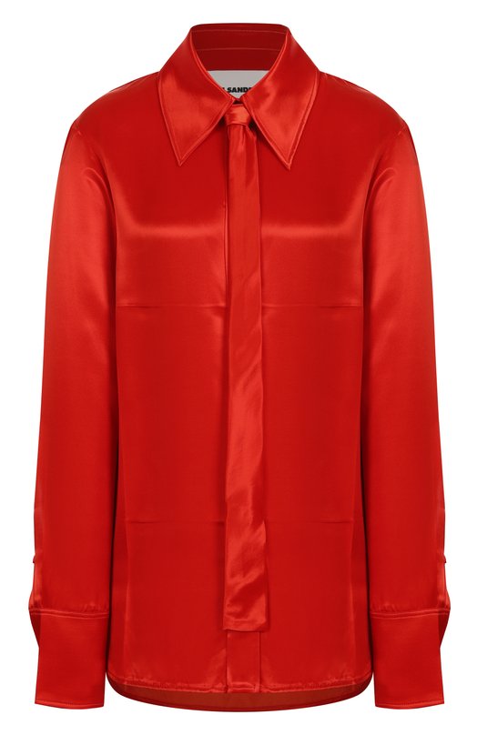 Атласная блузка Jil Sander J03DL0183-J66147 Красный J03DL0183-J66147