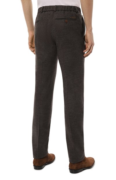 Шерстяные брюки STEFANO RICCI темно-коричневого цвета по цене 108000 руб., арт. M1T3300081/W0009P, фото 4 Шерстяные брюки STEFANO RICCI, арт. M1T3300081/W0009P, фото 4