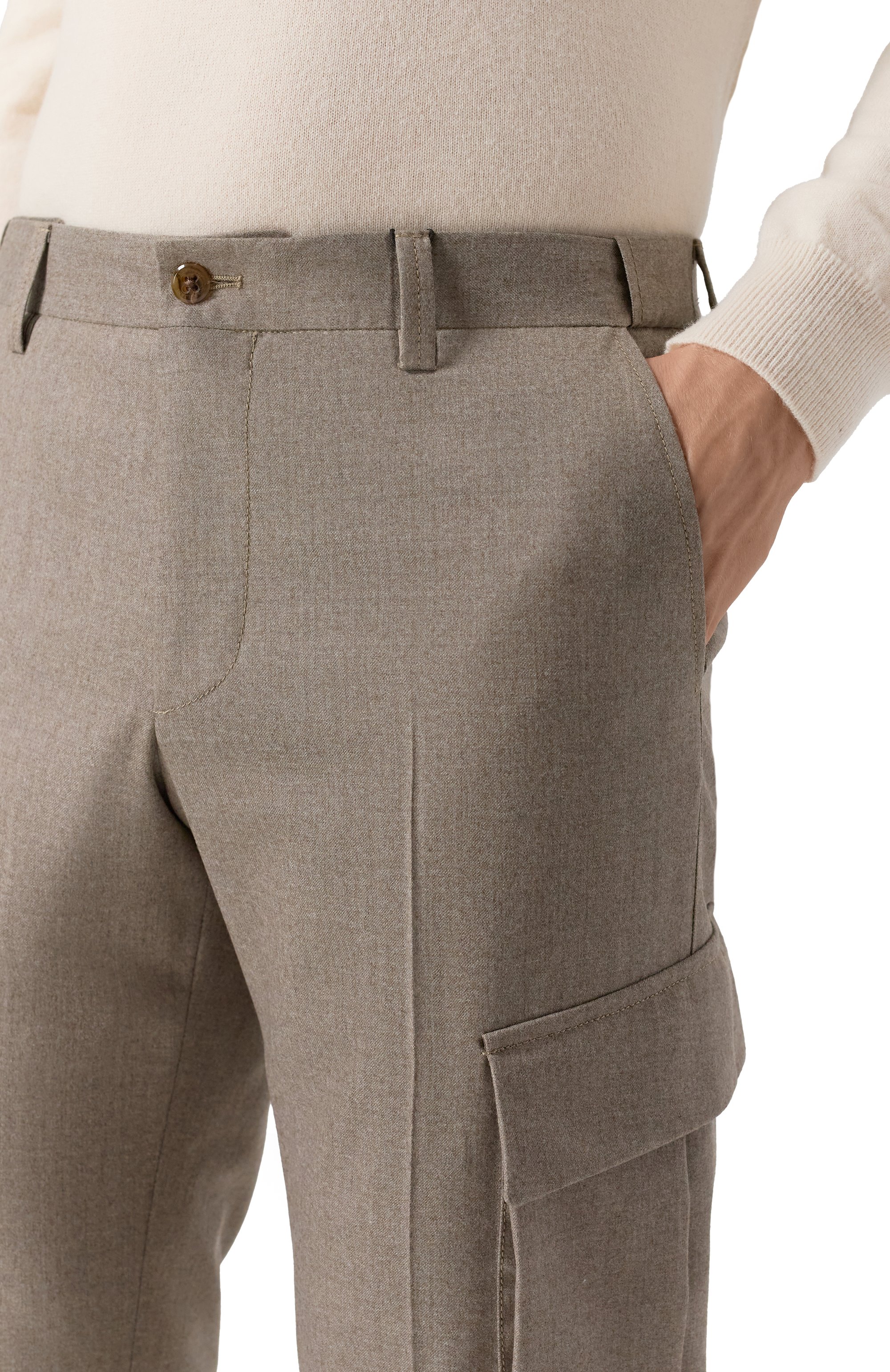 Шерстяные брюки-карго CORNELIANI, арт. 264L02-2618111, фото 5