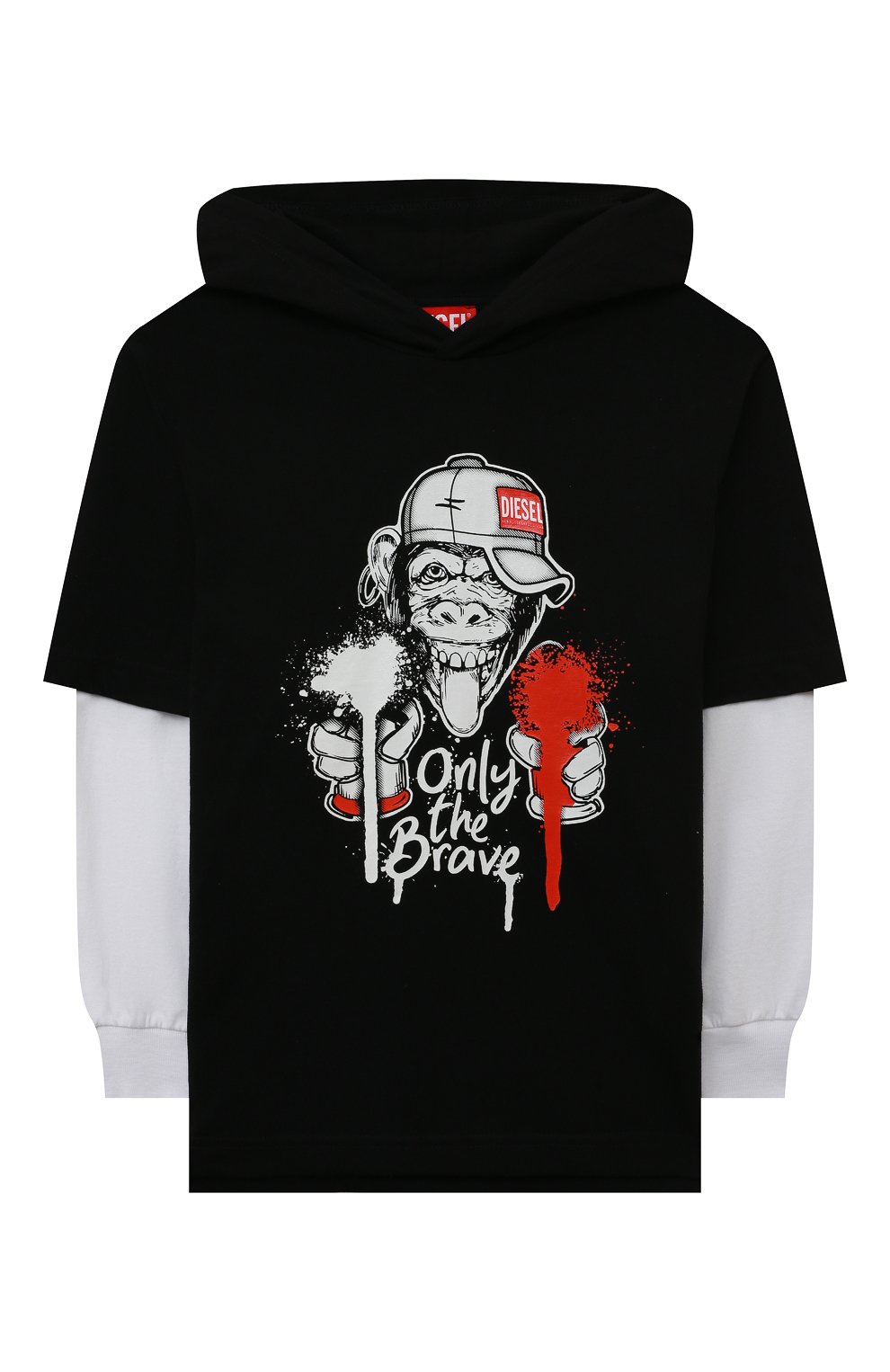 Хлопковое худи DIESEL, арт. J01009-0GRAM, фото 1