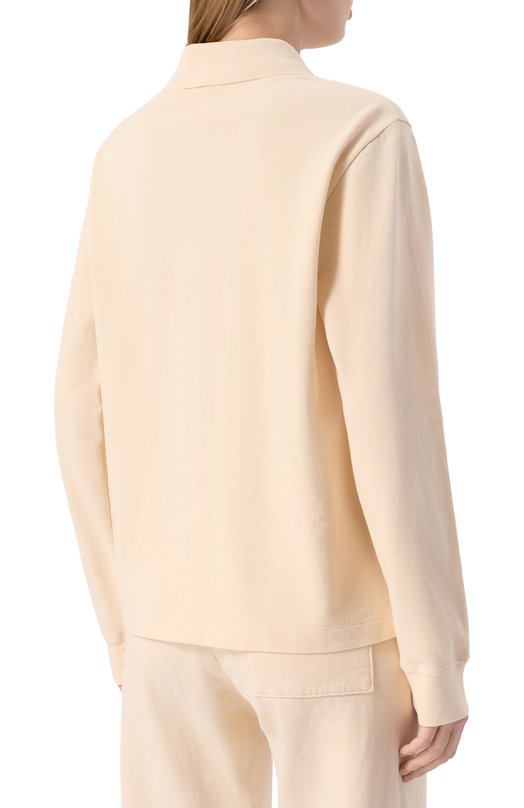 Хлопковое поло Sporty and Rich T0086612244CR01 Кремовый  T0086612244CR01 Фото 4
