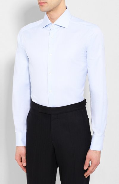 Хлопковая сорочка ZEGNA, арт. 701262/9MS0BA, фото 3