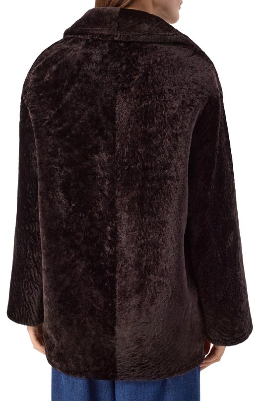 Дубленка из овчины manzoni24 25M1213-S23N/48-50 Коричневый  25M1213-S23N/48-50 Фото 4