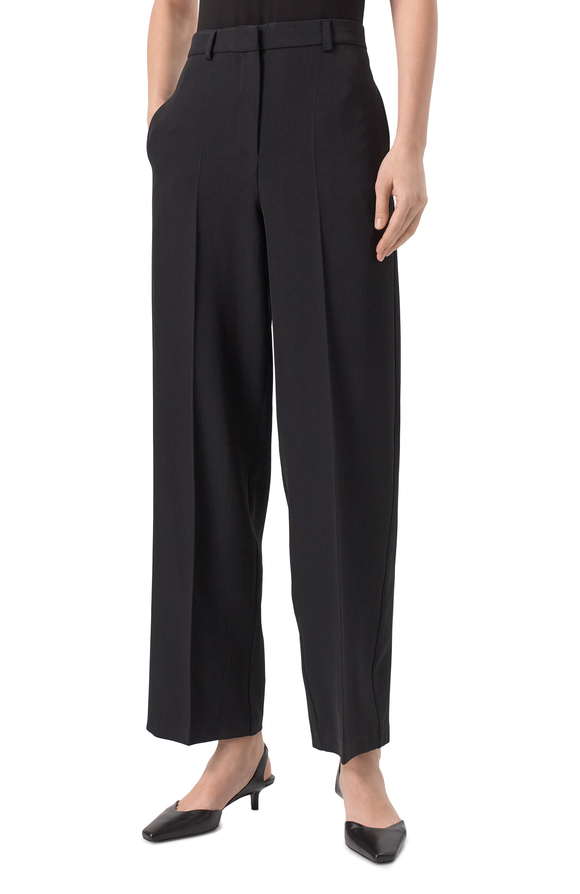 Брюки LESYANEBO черного цвета по цене 40000 руб., арт. LN07H-1057_MAR, фото 3 Брюки LESYANEBO, арт. LN07H-1057_MAR, фото 3