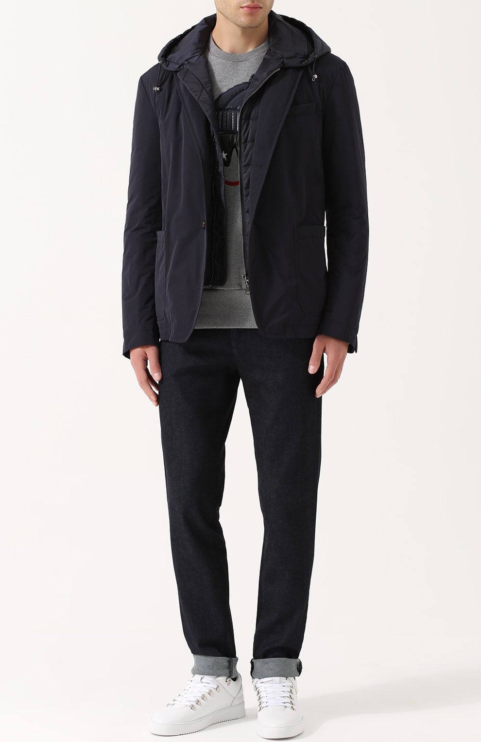 Куртка на пуговицах с пуховой подстежкой MONCLER, арт. C2-091-30703-00-57540, фото 2