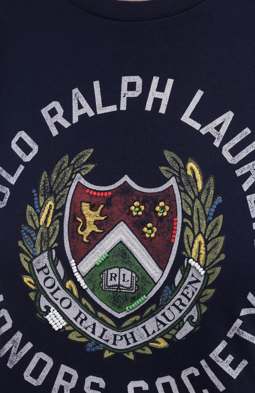 Хлопковая футболка POLO RALPH LAUREN синего цвета по цене 12050 руб., арт. 211814462, фото 5 Хлопковая футболка POLO RALPH LAUREN, арт. 211814462, фото 5