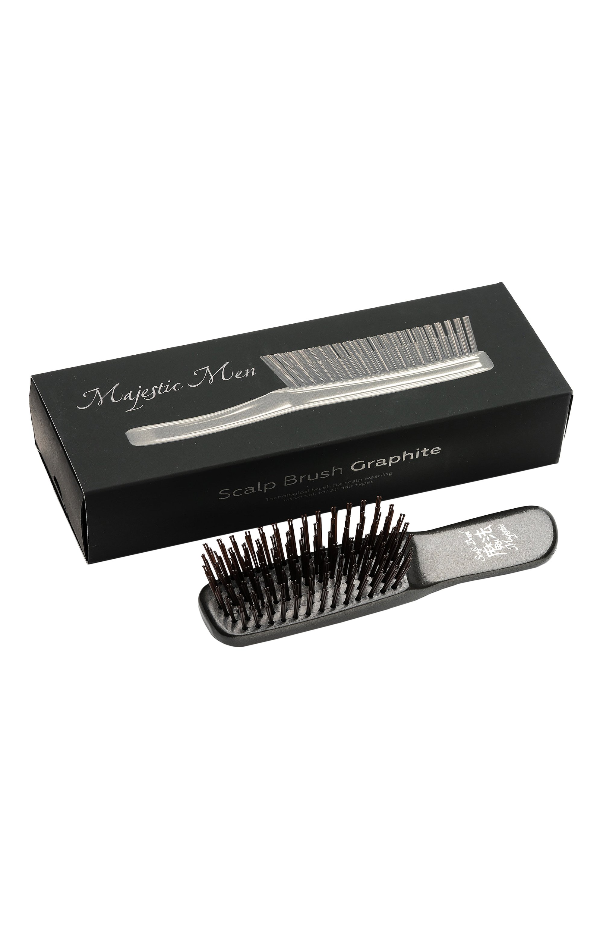 Мини-расческа scalp brush 284 зубца, оттенок графит MAJESTIC цвета по цене 12000 руб., арт. 4564631504925, фото 2 Мини-расческа scalp brush 284 зубца, оттенок графит MAJESTIC, арт. 4564631504925, фото 2