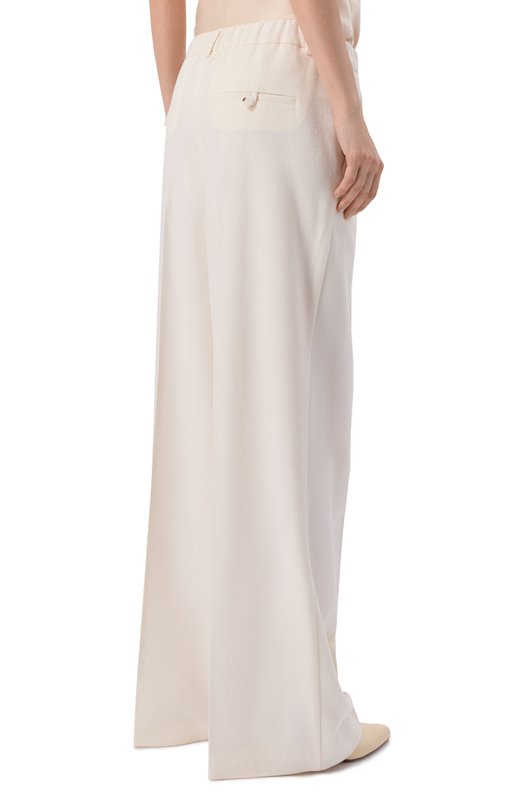 Брюки из шерсти и шелка Shervarli TR26-0020 Кремовый  TR26-0020 Фото 4