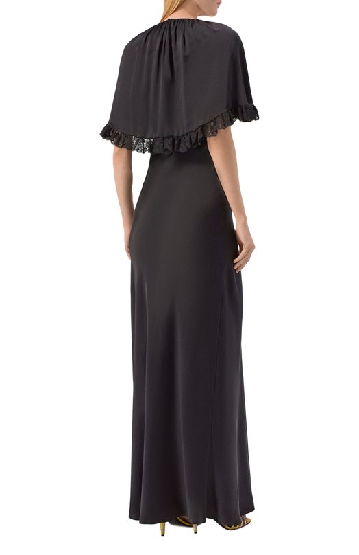 Атласное платье Chloé CH25WR059008 Чёрный  CH25WR059008 Фото 3