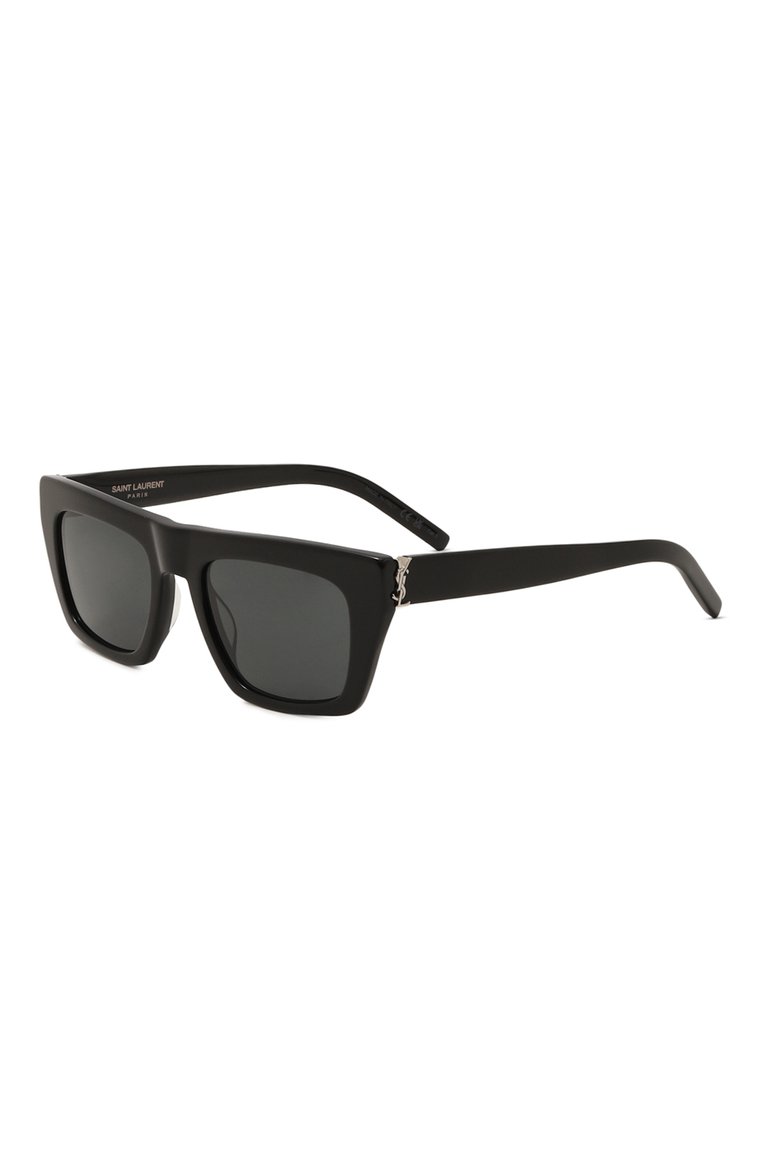 Женские солнцезащитные очки SAINT LAURENT черного цвета, арт. SL M131 001 | Фото 1 (Нос: Не проставлено; Региональные ограничения белый список (Axapta Mercury): Не проставлено; Материал: Пластик; Тип очков: С/з; Очки форма: Прямоугольные)