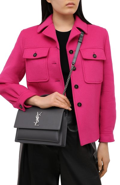 Сумка SAINT LAURENT темно-серого цвета по цене 271000 руб., арт. 634723/D420N, фото 5 Сумка SAINT LAURENT, арт. 634723/D420N, фото 5