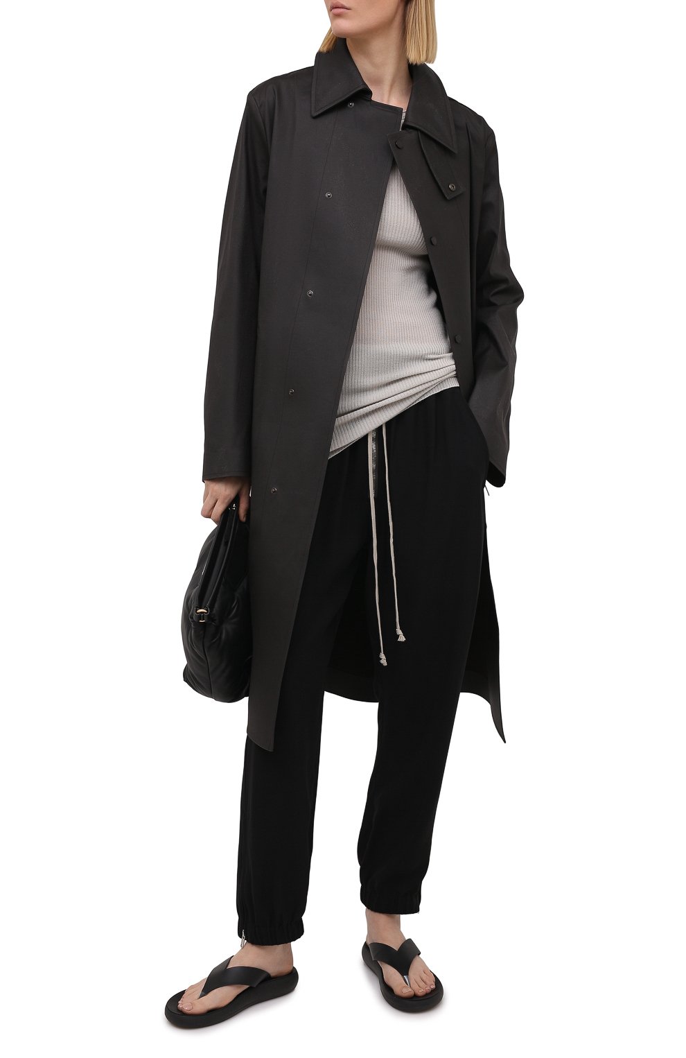 Шерстяной пуловер RICK OWENS светло-серого цвета по цене 49900 руб., арт. RP21S3621/RIBM, фото 2 Шерстяной пуловер RICK OWENS, арт. RP21S3621/RIBM, фото 2