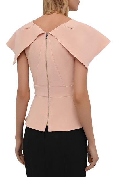 Топ ROLAND MOURET светло-розового цвета по цене 63350 руб., арт. AW21/S2329/F0509, фото 4 Топ ROLAND MOURET, арт. AW21/S2329/F0509, фото 4