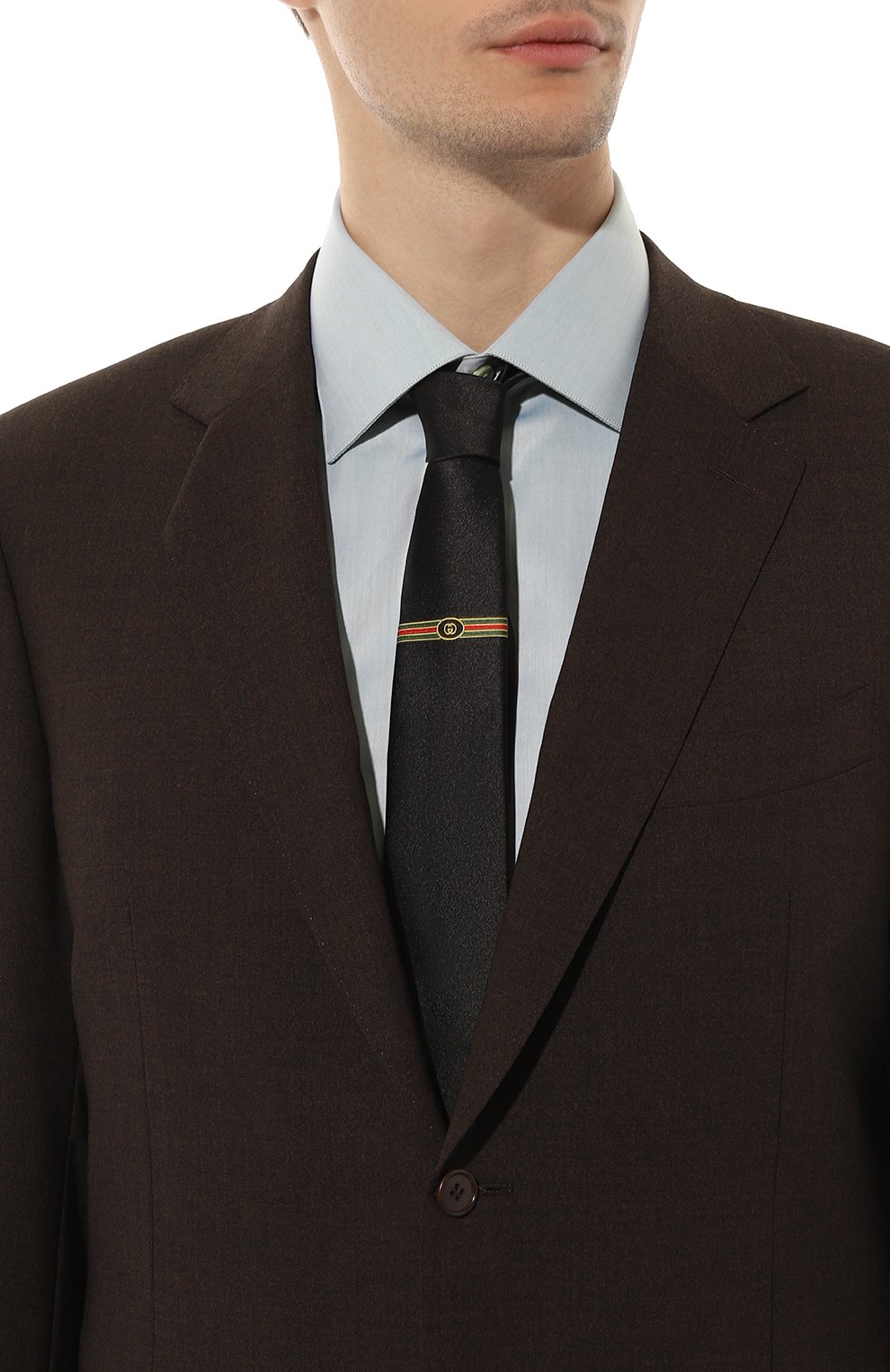 Шелковый галстук GUCCI черного цвета по цене 25920 руб., арт. 621511 4E009, фото 2 Шелковый галстук GUCCI, арт. 621511 4E009, фото 2